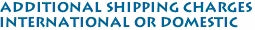 Additional International or Domestic Shipping Charges