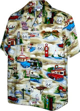 Route 66 Travel Sights Men's Shirt — Men's Cotton Shirts — Pacific Legend (view 6)