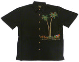 Christmas Peek-A-Boo Santa Embroidered Shirt — Men's Embroidered Shirts — MauiShirts