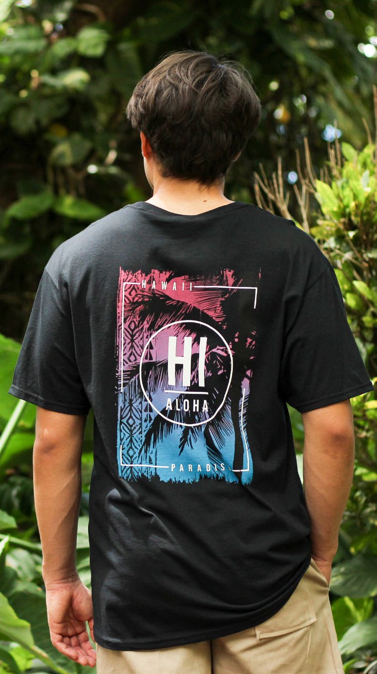 Aloha HI Hawaii Palm Paradise T-Shirt