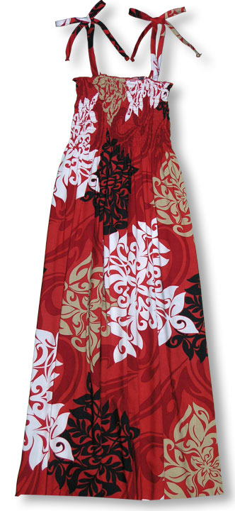 Artistic Hawaiian Smocked Tube Dress