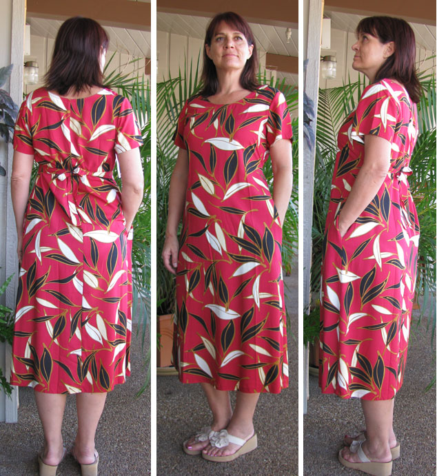 Asian Serenity Tie Back Dress with Pockets