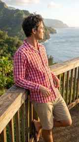 Paniolo Palaka Men's Long Sleeve Shirt — Men's Long Sleeve Shirts — Pineapple Juice (view 4)