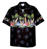 Old Times Woodie Surfboard Chest Band Shirt — Men's Cotton Shirts — Pacific Legend