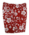 Classic Hibiscus Men's Elastic Waist 3-Pocket Cotton Shorts