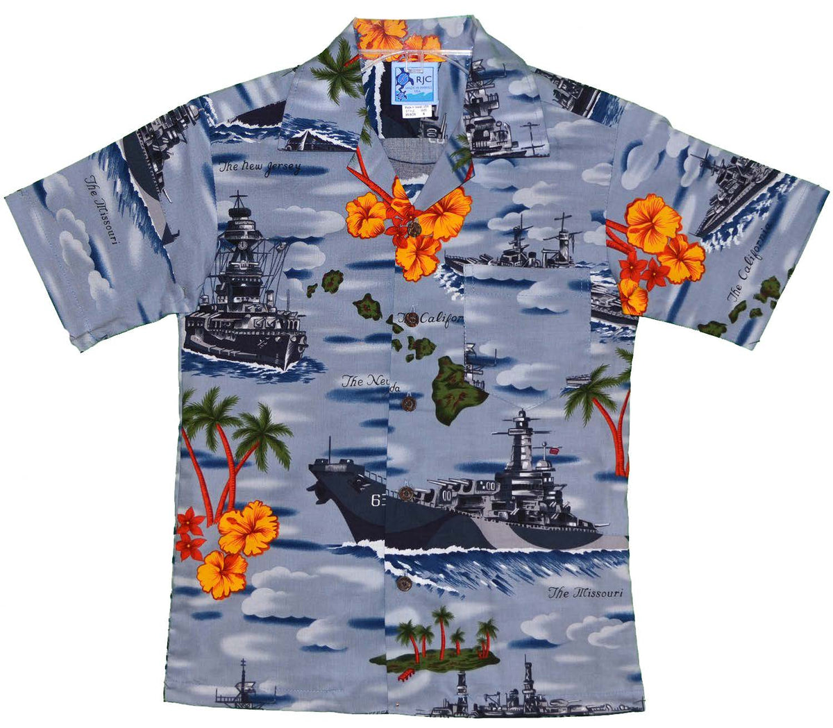 Battleships Hawaiian Boys Shirt