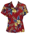 Orchid Fern Women's Fitted Blouse — Women's Rayon Blouses — MauiShirts
