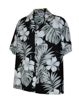 Pictorial Hibiscus Monstera Men's Shirt — Men's Cotton Shirts — Pacific Legend (view 8)