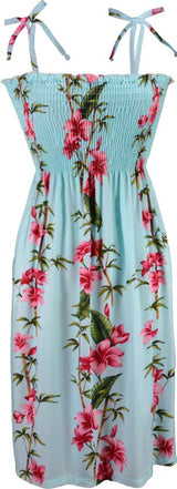 Plumeria Bamboo Panel Smocked Tube Dress — Women's Sun Dresses — MauiShirts