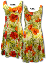 Big Hibiscus Empire Fit Princess Flared