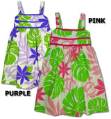 Big Plumeria Girl's Ribbon Dress