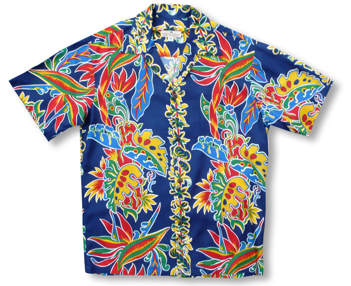 Bird of Paradise Monstera Panel Men's Vintage Shirt