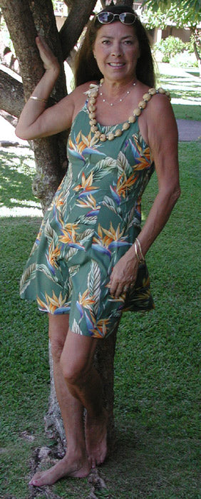 Bird of Paradise Panel Empire Fit Princess Flared
