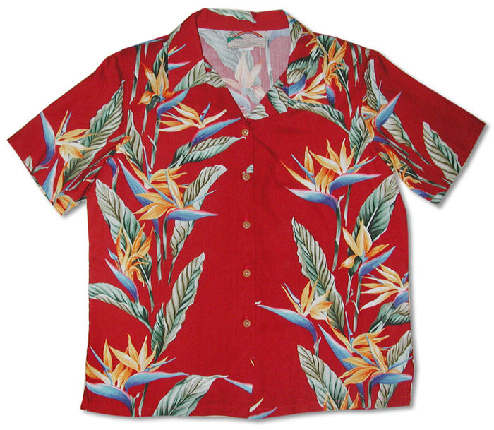 Bird of Paradise Panel women's rayon shirt