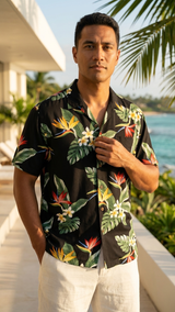 Bird of Paradise Display Men's Shirt