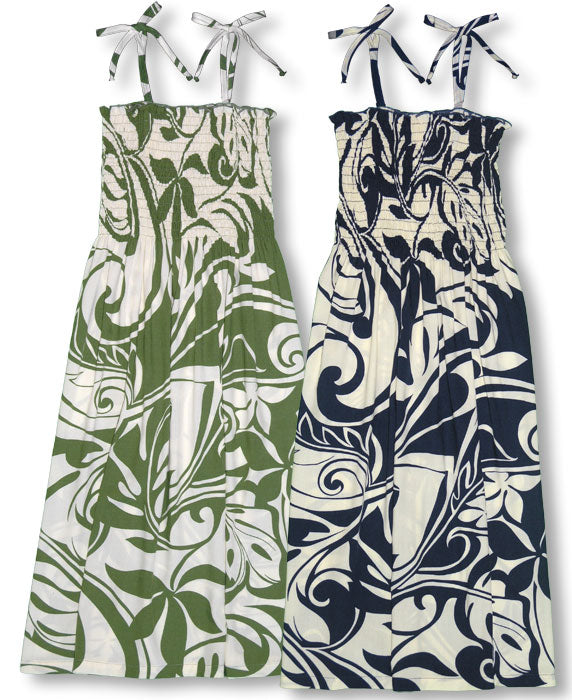 Bold Beach Botanic II Smocked Tube Dress