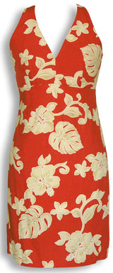 Bold Hibiscus Empire Criss Cross Halter