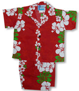 Custom Made - Classic Christmas Red Panel Boy's 2pc