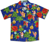 Christmas Tapa Santa boy's hawaiian Shirt