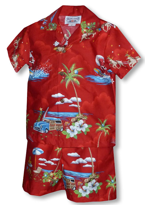 Santas Hawaii Vacation Boy's 2pc