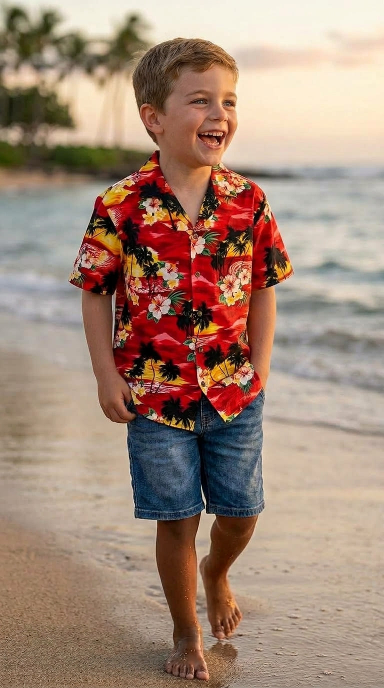 Brilliant Hawaii Sunset Boy's Shirt