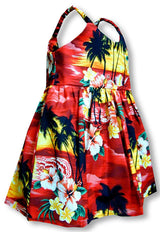 Brilliant Hawaiian Sunset Girl's Bungee Dress