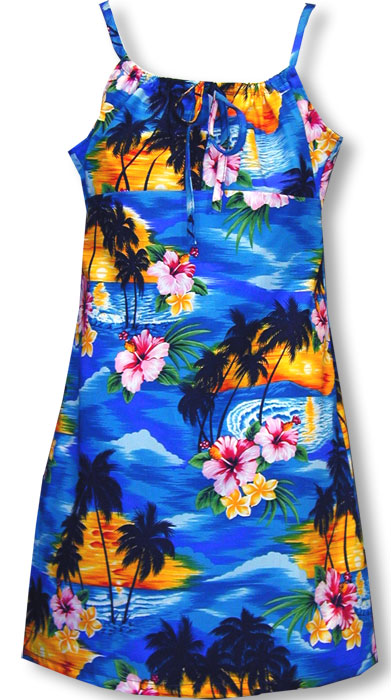 Brilliant Hawaiian Sunset Girl's Sundress