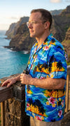 Brilliant Hawaiian Island Sunset Men's — Hawaiian Apparel — Pacific Legend