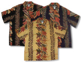 Anthurium Panel Men's Vintage Kamehameha — Men's Rayon Shirts — MauiShirts (view 3)