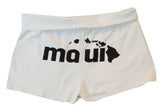 Maui Butt Fold Over Waistband Junior Size Yoga Shorts — Boys Shorts — MauiShirts