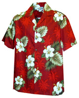 White Hibiscus Monstera boy's shirt — Boys Shirts — MauiShirts (view 10)