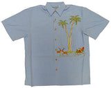 Christmas Peek-A-Boo Santa Embroidered Shirt — Men's Embroidered Shirts — MauiShirts (view 4)