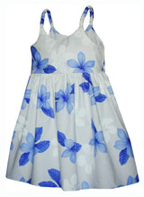 Single Tone Plumeria Girl's Bungee Dress — Girls Dresses — MauiShirts (view 4)