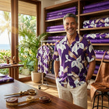 Paradise Found Men's Tom Selleck Magnum PI Calla Lily Hawaiian Shirt