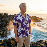 Paradise Found Men's Tom Selleck Magnum PI Calla Lily Hawaiian Shirt