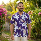 Paradise Found Men's Tom Selleck Magnum PI Calla Lily Hawaiian Shirt