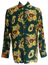 Ukulele Lei Men's Rayon Long Sleeve Shirt — Men's Long Sleeve Shirts — MauiShirts (view 3)