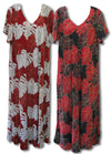 Monstera Leaf V-Neck Evening Dress