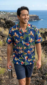 Woody Surfboard Hula Santa Christmas Shirt