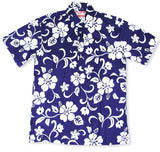 Classic Hibiscus Men's Pullover Polo Cotton Shirt