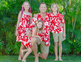 Classic Hibiscus Girl's Smocked Dress — Girls Dresses — MauiShirts (view 7)