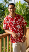 Classic Hibiscus Men's Shirt — Men's Cotton Shirts — RJC (view 3)