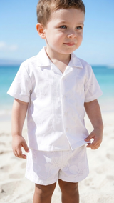 Custom Made - Classic Hibiscus Boy's 2pc — Boys Cabana Sets — MauiShirts (view 3)