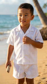 Custom Made - Classic Hibiscus Boy's 2pc — Boys Cabana Sets — MauiShirts