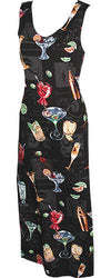 Cocktails Anyone Scoop Neck Slit Tank