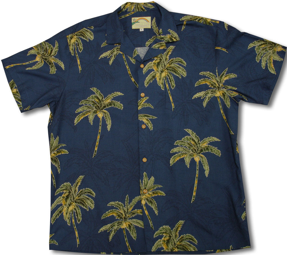 Coconut Tree Vintage Men's Rayon Shirt