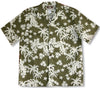 PEACHED COTTON Coconut Tree Garden Shirt