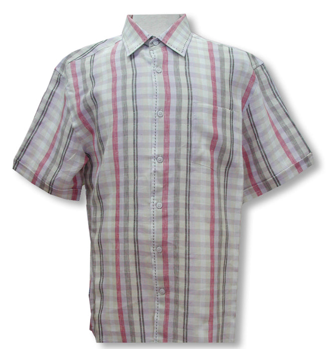 College Plaid Cubavera Textured Yarn Dyed Linen