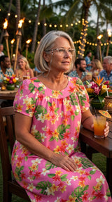 RJC Women's Rainbow Plumeria Muumuu Dress