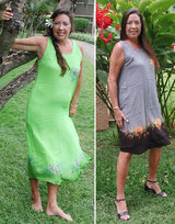 Hand Painted Crinkle Rayon Dress